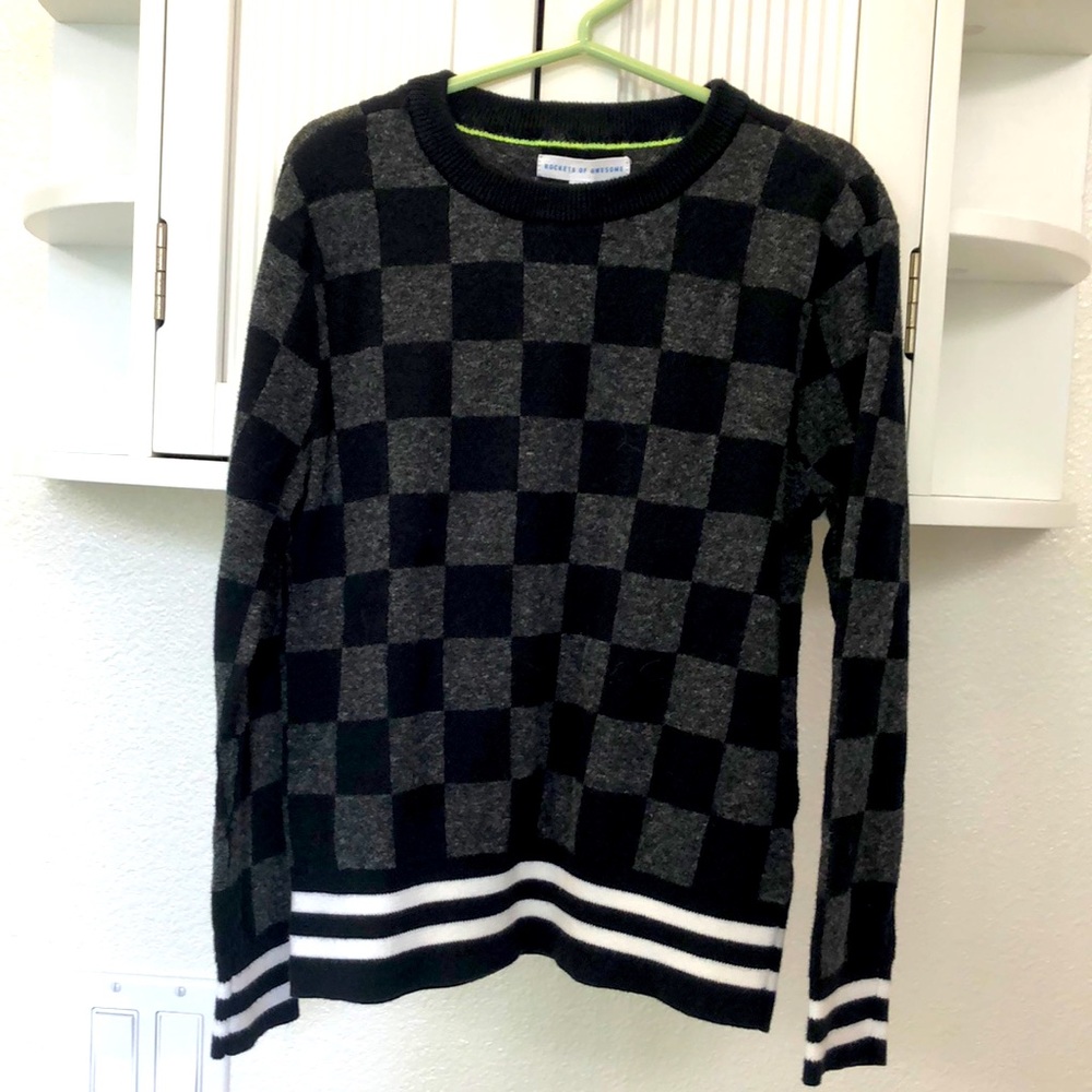 Rockets of Awesome Checkerboard Sweater - Boys size 6-7